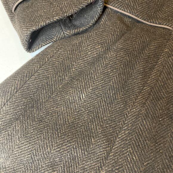 Soia & Kyo Wool Coat Medium Button Up Funnel Neck Pea Coat - Picture 13 of 16